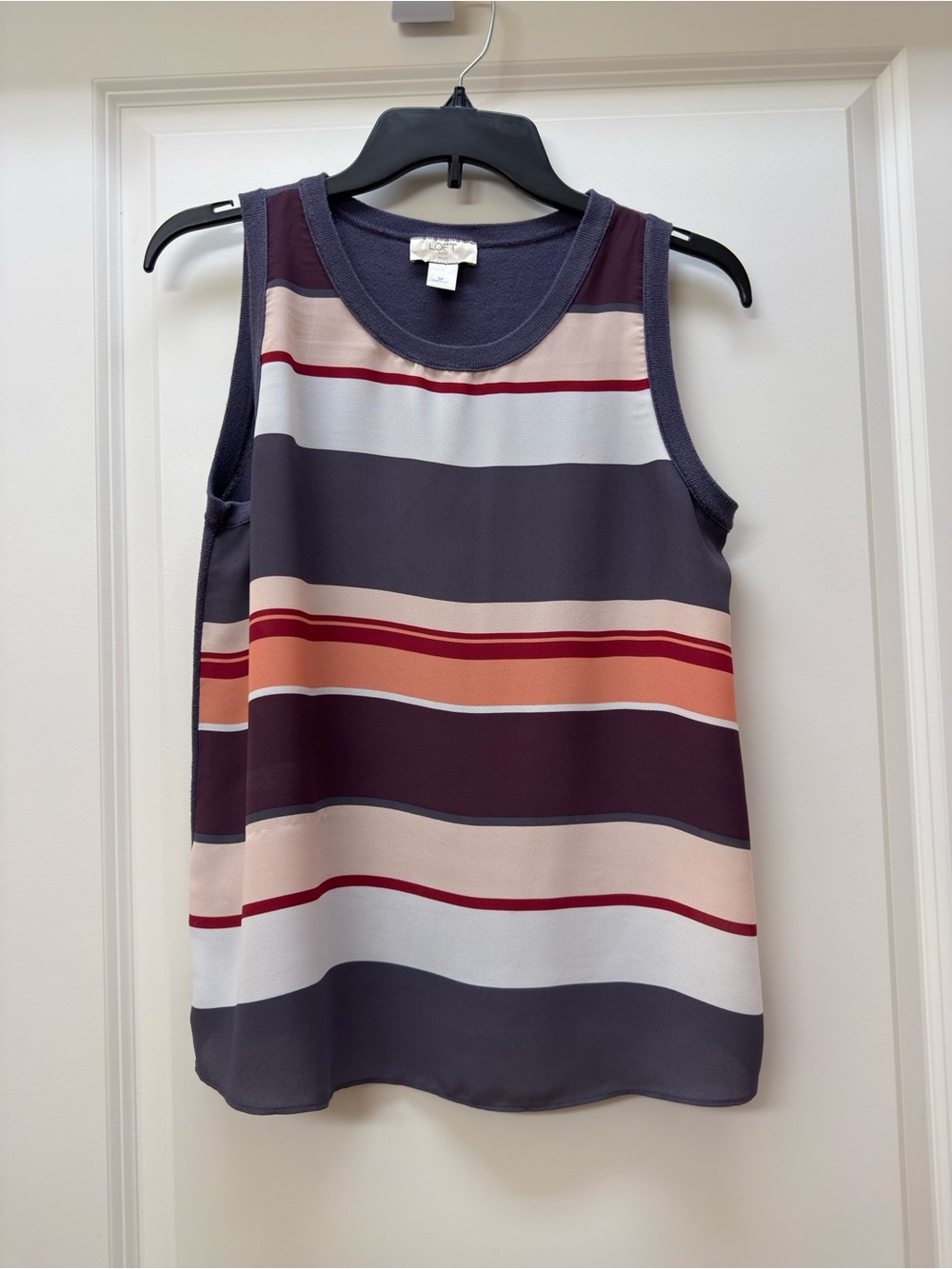 LOFT Striped Sleeveless Top